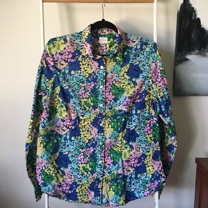 Fun Button Up Floral Top